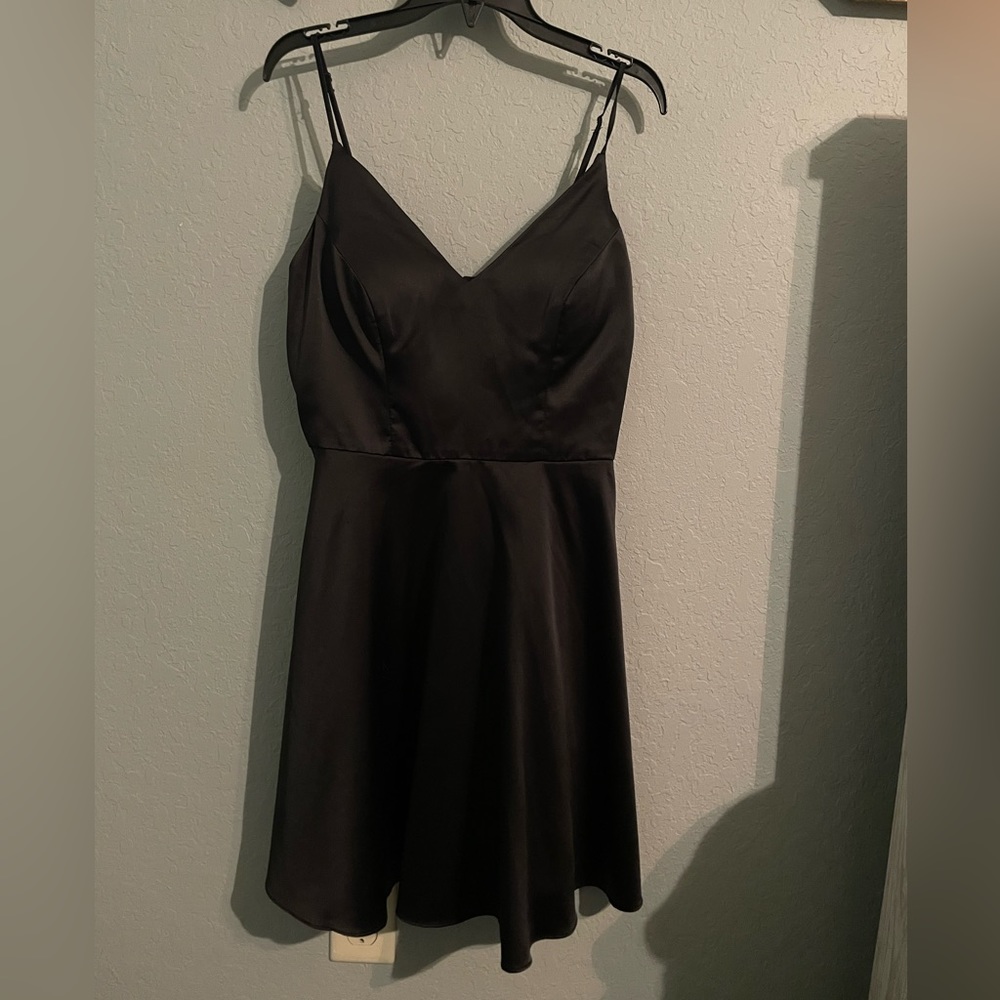 A black dress in a size 7 worn only once